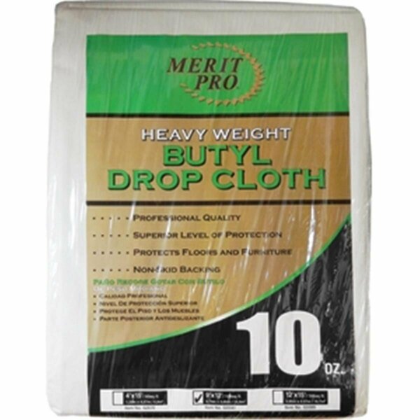 Gourmetgalley 2080 Heavy Weight Butyl Drop Cloth - 10 oz. - 9 x 12 ft. GO3573210